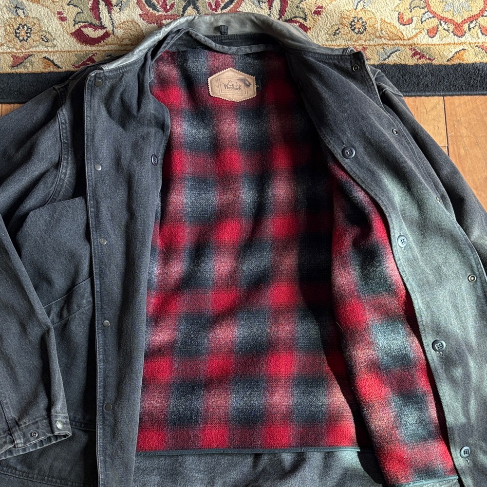 Wrangler Black and Red Plaid Shirt Jacket